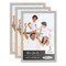 Pack of 3 Rustic White Picture Frames | Solid Wood | UV-Resistant Acrylic | Easy Gallery Wall Setup